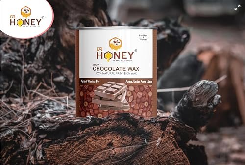 DR HONEY hair removal wax White Chocolate Wax | Pure Natural - No Skin Burn | For Sensitive Skin with Elastic and Creamy Texture - Fully Body Wax for All Hair and Skin Type 598gm (brown)