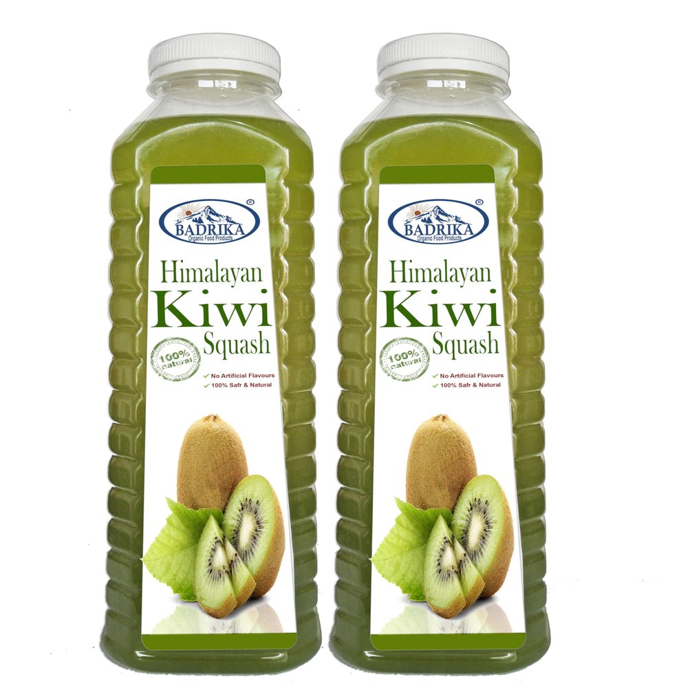 Badrika Pure Natural Himalayan Kiwi Squash Pack Of 2 (750 ML Each)