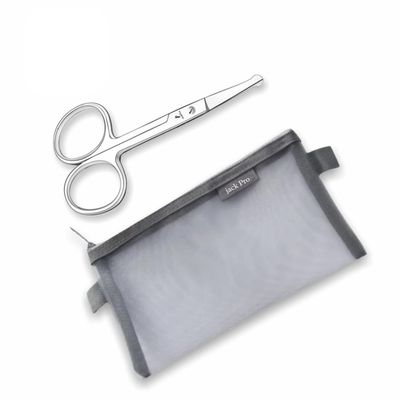 jackPro 4 Inch Nose Hair Scissors, Facial Hair Trimming Scissors Stainless Steel Safety Small Grooming for Eyebrows Nose Beard & Mustache