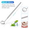 NEOUTH 3 Pieces Dental Pick Tools Kit Teeth Cleaning Calculus Remover Tool for Dentist Personal Using Pets Oral Care Set with Dental Mirror Dental Tartar Scraper Dental Probe and Storage Box view 3