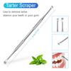 NEOUTH 3 Pieces Dental Pick Tools Kit Teeth Cleaning Calculus Remover Tool for Dentist Personal Using Pets Oral Care Set with Dental Mirror Dental Tartar Scraper Dental Probe and Storage Box view 4