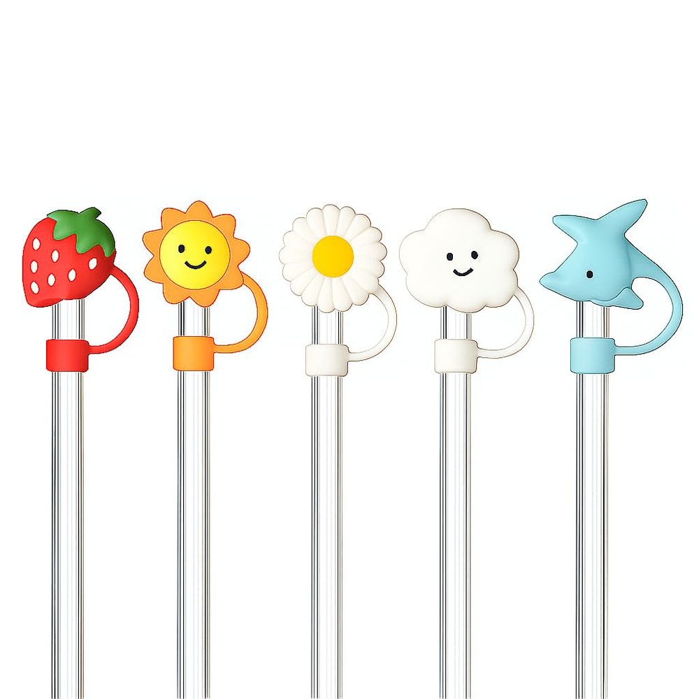 Flying Wing Cute Cartoon Straw Cover Cap for Stanley - Silicone Lid Topper with Handle | Multipurpose Straw and Pencil Cap | Fun and Practical Drinking Accessory (5)