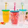 Flying Wing Cute Cartoon Straw Cover Cap for Stanley - Silicone Lid Topper with Handle | Multipurpose Straw and Pencil Cap | Fun and Practical Drinking Accessory (5) view 2