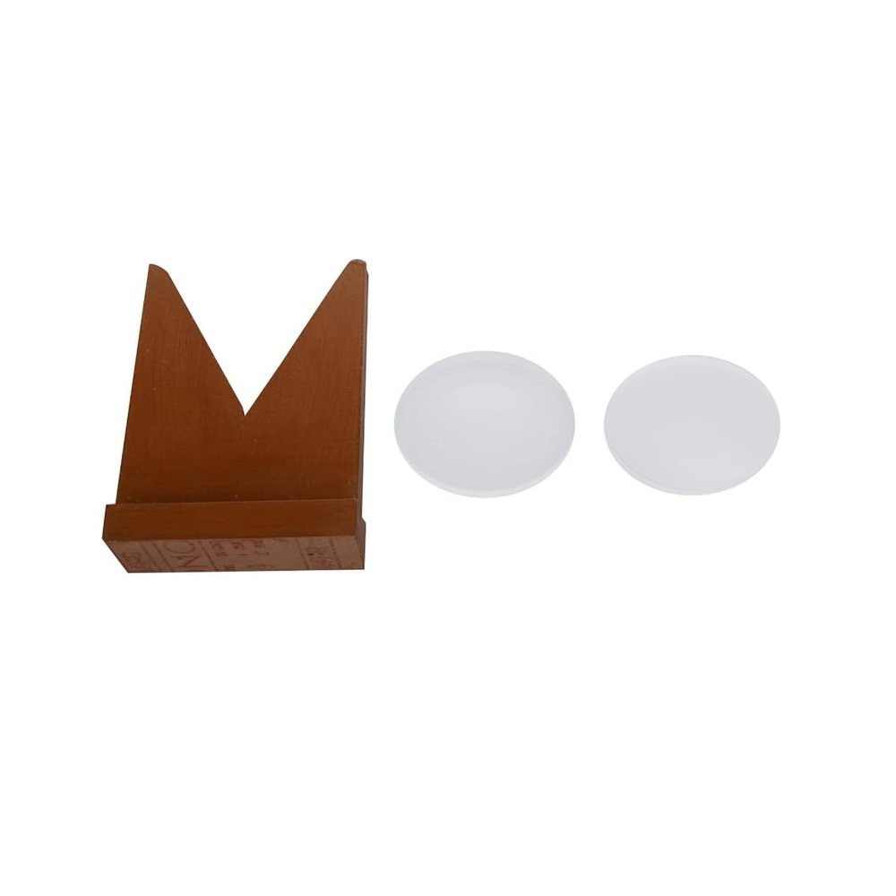 1 Concave lens and 1 Convex lens 75mm/3 inches with 1 wooden lens holder