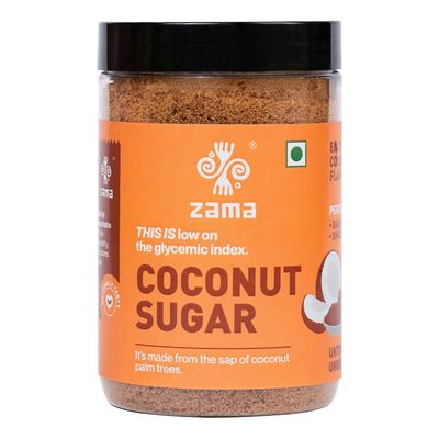 Zama Coconut Sugar 300g | Coconut Palm Sugar | Subtle Caramel Flavour | Sugar Substitute | Unprocessed and unrefined | Plant Based | Coconut Jaggery