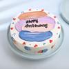 FlowerAura Delicious Silky Smooth Fresh Creamy Colourful Chocolate Anniversay Cake Gift's For Girlfriend, Boyfriend, Husband, Wife, Friends, Colleagues, Parents (Same Day Delivery) (0.5Kg) view 1