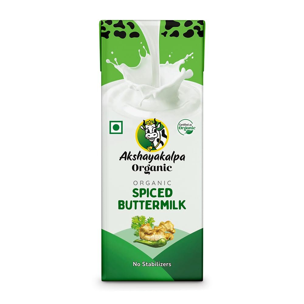 Akshayakalpa Organic Buttermilk Spiced (200ml (Pack of 30))
