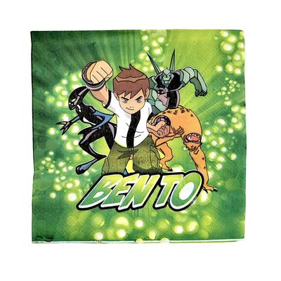 Ben10 Theme Disposable Napkins of 2Ply Paper for Children's parties | Pack of 60