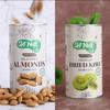 24 Nuts Hand Picked Jumbo Size California Almonds & Dried Kiwi Combo Pack 500gm (250g X 2) view 1