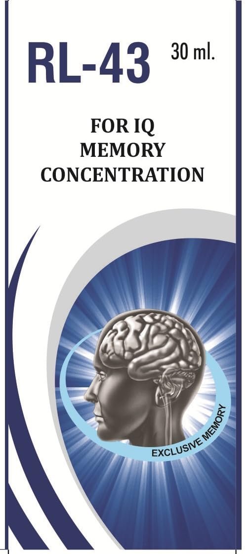 RL-43 Drops For IQ MEMORY CONCENTRATION [pack of 2] Liquid (2 x 30 ml)