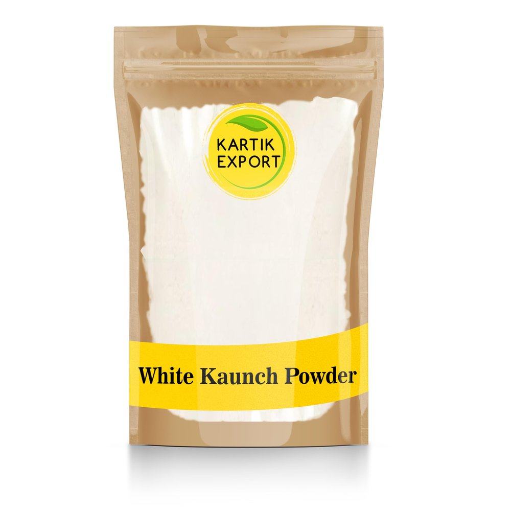 Kartik Export White Kaunch beej Powder, Konch Seeds, Safed Koch ke beej - 500 Grams Powder, Alkushi, Kauch, Mucuna Pruriens, Velvet Beans, Kapikachhu, Cowitch, Cowhage
