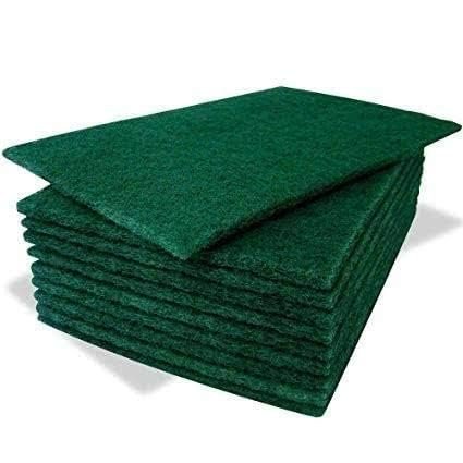 by Ephemeral10 Pcs Large Kitchen Scrubs | Juna for Kitchen Dish Washing | Clean Shine Non Scratch Brite Scrub Pads | Long Lasting Utensils Scrub Pads (Green, Large 4x6 inch,)