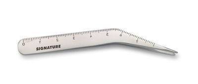 Basicare Signature Stainless Steel Brow Gauger Point Tweezer For Women and Men.Tweezer For Ingrown Hair, Plucking Daily Beauty Tool. Comes With Drawstring Pouch.
