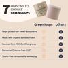Green loops Bamboo Toilet Paper Roll - 3Ply (Pack of 12 Rolls), 300 Pulls/Tissue Roll, Tree Free, Unbleached, 100% Natural, Ecofriendly view 3