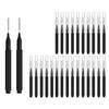 HANNEA 25Pcs Braces Brush For Cleaner Interdental Brush, 2.5Mm Toothpick Dental Tooth Flossing Head Oral Dental Hygiene Flosser Toothpick Cleaners Tooth Cleaning Tool, Black - Manual, Adult view 1