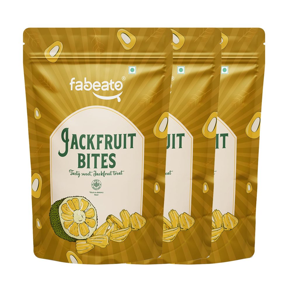 Fabeato Jack Fruit Chips|No Palm Oil |Vacuum Fried |Gluten Free | Vegan Friendly Snack | Trans free|No Artificial Flavour | Vegetable Chips  (Pack of 3 X 40g)
