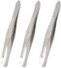 3Pcs Precision Stainless Steel Slant Tip Tweezers Hair Plucker for Hair and Eyebrows Personal Care Eye Brow Plucker (Silver Tone) Pack of 3 view 1