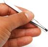 3Pcs Precision Stainless Steel Slant Tip Tweezers Hair Plucker for Hair and Eyebrows Personal Care Eye Brow Plucker (Silver Tone) Pack of 3 view 2