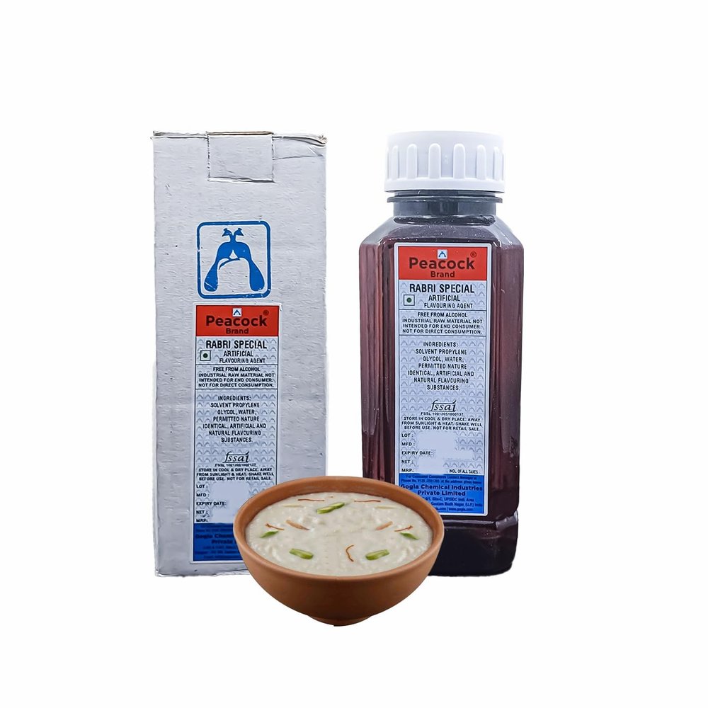 Peacock RABRI SPECIAL Flavour/Essence (Used in Ice Creams, Cakes, Chocolates, Jams, Jellies, Sweets, Marzipan, Confectioneries, Cookies, Sherberts, Milkshakes etc)- 500 ML Pack
