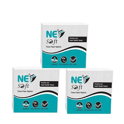NE Soft Soft Tissue Paper Napkins For Home, Kitchen, Office, Cafe 100 Pulls Per Packs-Pack Of 7 (N_S_10163)