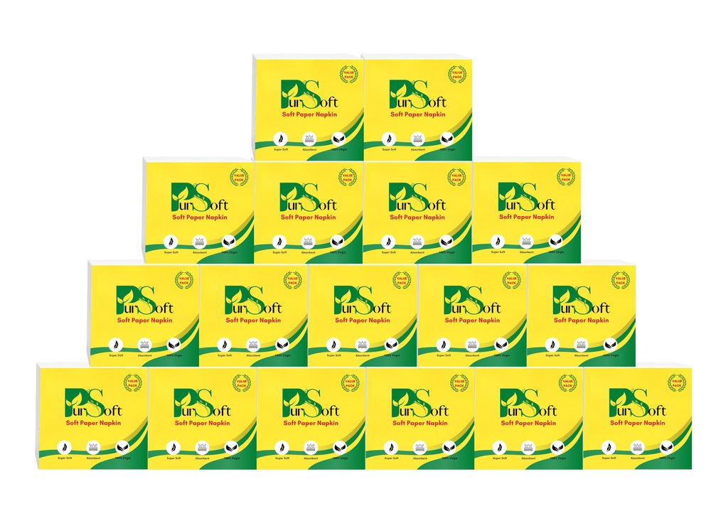NE Soft Pure Soft Tissue Paper Napkins For Home, Kitchen, Office, Cafe 50 Pulls Per Packs (Pack Of 17)
