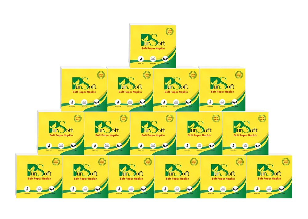 NE Soft Pure Soft Tissue Paper Napkins For Home, Kitchen, Office, Cafe 50 Pulls Per Packs-(Pack Of 15) (N_S_10214)