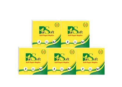 NE Soft Pure Soft Tissue Paper Napkins For Home, Kitchen, Office, Cafe 50 Pulls Per Packs-(Pack Of 5) (N_S_10204)
