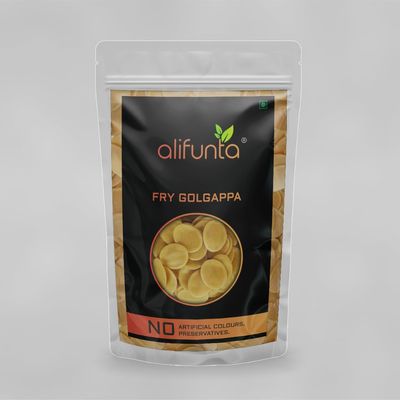 Alifunta Ready to Fry Golgappa/Panipuri/Puchka/Gupchup Packet | Microwave, Air Fry Instant Fresh Golgappe Papad Fryums (Size-250gram)