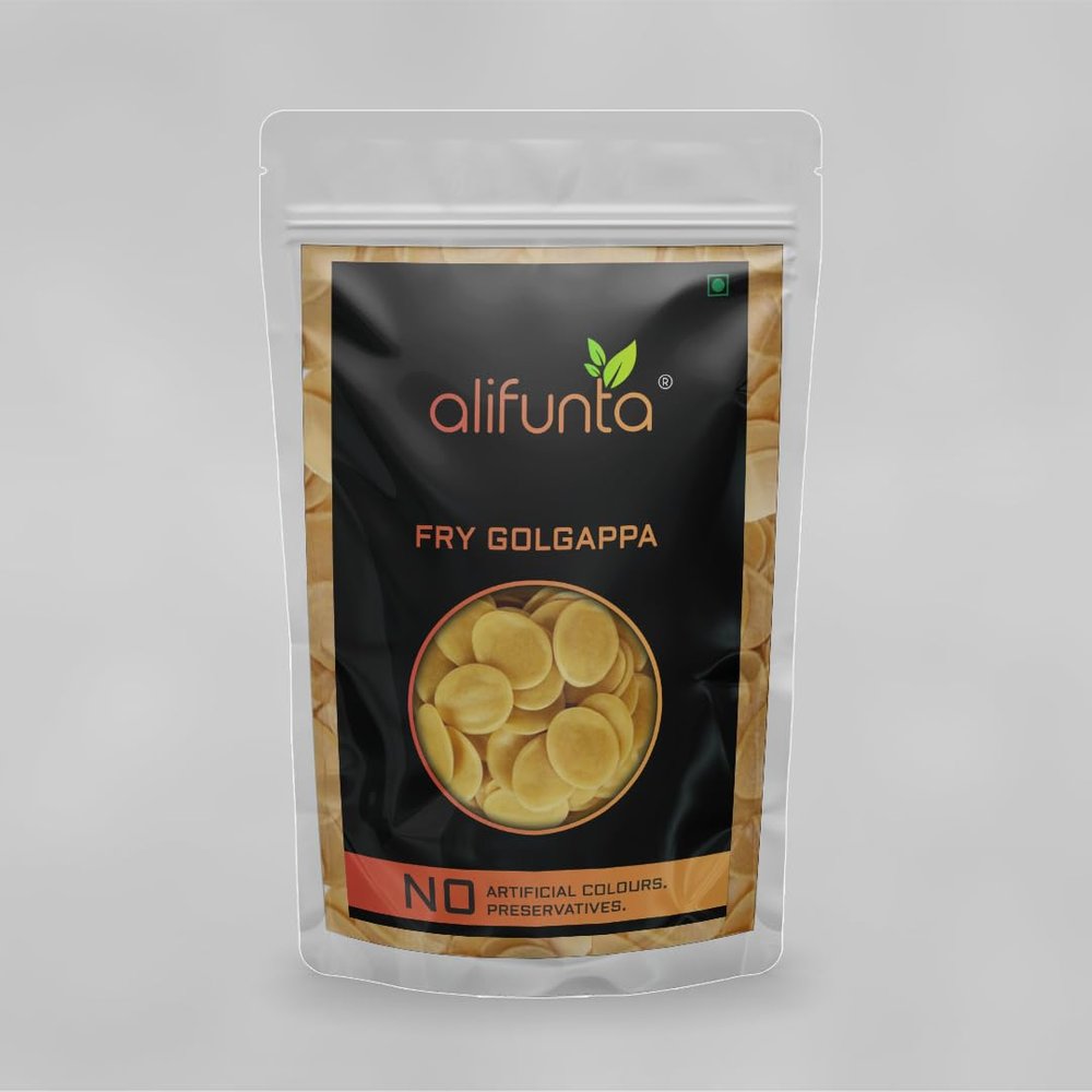 Alifunta Ready to Fry Golgappa/Panipuri/Puchka/Gupchup Packet | Microwave, Air Fry Instant Fresh Golgappe Papad Fryums (Size-250gram)