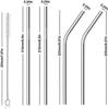 Dwiza Enterprise Reusable BPA-Free Stainless Steel Straw Set with Cleaning Brush | Thick, Long & Dishwasher Safe Drinking Straw (2 Bend Pipes, 2 Long Straws & 1 Cleaning Brush) view 3