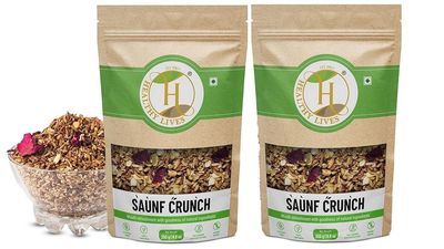 Fitpro Healthy Lives Saunf Mouth Freshener Refreshing Fennel Seeds Chews for Instant Fresh Breath | Green Saunf | Khas Chandan/white Saunf | Healthy Digestive Fennel Mukhwas Seeds (250g, Pack of 2)