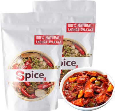 Andhra Avakaya | Mango Pickle|Avakai - 250 Grams (Pack of 2)