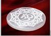 7VENS Selenite Crystal Charging Plate (Om Flower of Life, 3 Inch)  Energy Cleansing Disc for Crystals, Stones, Meditation & Chakra Healing (Om-Salenite Plate) view 2