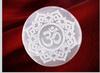 7VENS Selenite Crystal Charging Plate (Om Flower of Life, 3 Inch)  Energy Cleansing Disc for Crystals, Stones, Meditation & Chakra Healing (Om-Salenite Plate) view 4