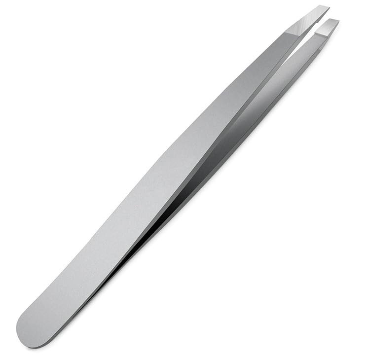 KIRA Tweezer Plucker Precision Tweezers For Eyebrows, Ingrown Hair, Plucking Daily, Hair Removal And Beauty Tool With Stainless Steel (Silver)