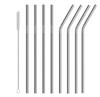 ERZA Metal Straws Stainless Steel Straws 10.5" Drinking Straws Reusable, Perfect for Cocktail, Cleaning Brush for 20/30 Oz Perfect for Yeti, Trail, Tumblers, Bars(4 Straight| 4 Bent|1 Brush) view 1
