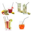 ERZA Metal Straws Stainless Steel Straws 10.5" Drinking Straws Reusable, Perfect for Cocktail, for Yeti, Trail, Tumblers, Bars, moothies, Milkshakes, Juice, Tea (2 Straight Straw) view 3