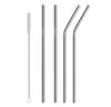 ERZA Metal Straws Stainless Steel Straws 10.5" Drinking Straws Reusable, Perfect for Cocktail, Cleaning Brush for 20/30 Oz Perfect for Yeti, Trail, Tumblers, Bars(2 Straight| 2 Bent| 1 Brush) view 1