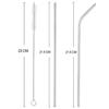 ERZA Metal Straws Stainless Steel Straws 10.5" Drinking Straws Reusable, Perfect for Cocktail, Cleaning Brush for 20/30 Oz Perfect for Yeti, Trail, Tumblers, Bars(2 Straight| 2 Bent| 1 Brush) view 4