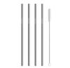 ERZA Metal Straws Stainless Steel Straws 10.5" Drinking Straws Reusable, Perfect for Cocktail, Cleaning Brush for 20/30 Oz Perfect for Yeti, Trail, Tumblers, Bars(4 Straight | 1 Brush) view 1