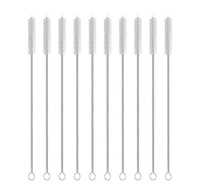 ERZA Straw Cleaner Brush Set, 10-Piece Long Cleaning Brush for Straws on Tumbler, Water Bottle, Sippy Cup, and Pipes, Tubes or Hummingbird Feeders