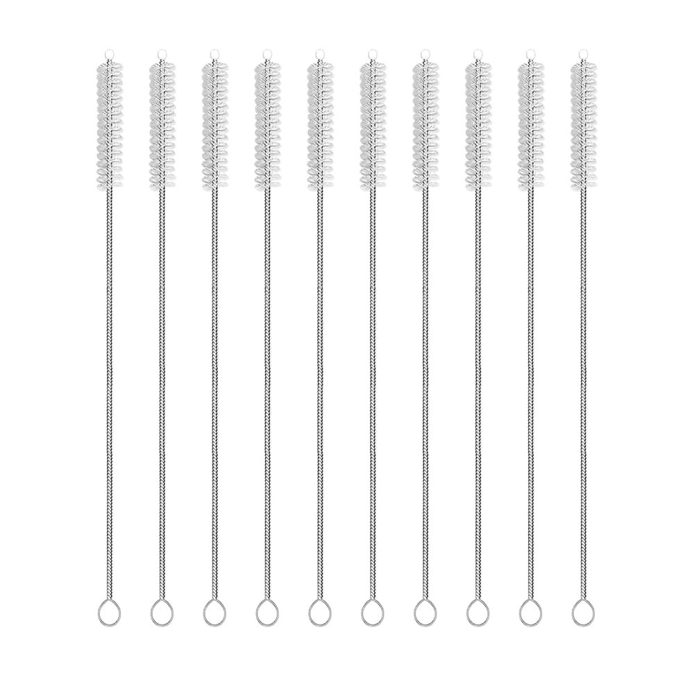 ERZA Straw Cleaner Brush Set, 10-Piece Long Cleaning Brush for Straws on Tumbler, Water Bottle, Sippy Cup, and Pipes, Tubes or Hummingbird Feeders
