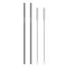 ERZA Metal Straws Stainless Steel Straws 10.5" Drinking Straws Reusable, Perfect for Cocktail, Cleaning Brush for 20/30 Oz Perfect for Yeti, Trail, Tumblers, Bars(2 Straight | 2 Brush) view 1