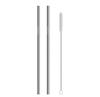 ERZA Metal Straws Stainless Steel Straws 10.5" Drinking Straws Reusable, Perfect for Cocktail, Cleaning Brush for 20/30 Oz Perfect for Yeti, Trail, Tumblers, Bars(2 Straight | 1 Brush) view 1