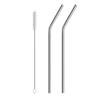 ERZA Metal Straws Stainless Steel Straws 10.5" Drinking Straws Reusable, Perfect for Cocktail, Cleaning Brush for 20/30 Oz Perfect for Yeti, Trail, Tumblers, Bars(2 Bend | 1 Brush) view 1