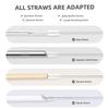 ERZA Metal Straws Stainless Steel Straws 10.5" Drinking Straws Reusable, Perfect for Cocktail, Cleaning Brush for 20/30 Oz Perfect for Yeti, Trail, Tumblers, Bars(2 Bend | 1 Brush) view 3