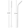ERZA Metal Straws Stainless Steel Straws 10.5" Drinking Straws Reusable, Perfect for Cocktail, Cleaning Brush for 20/30 Oz Perfect for Yeti, Trail, Tumblers, Bars(2 Bend | 1 Brush) view 4