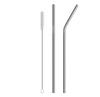 ERZA Metal Straws Stainless Steel Straws 10.5" Drinking Straws Reusable, Perfect for Cocktail, Cleaning Brush for 20/30 Oz Perfect for Yeti, Trail, Tumblers, Bars(1 Straight| 1 Bent| 1 Brush) view 1