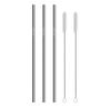 ERZA Metal Straws Stainless Steel Straws 10.5" Drinking Straws Reusable, Perfect for Cocktail, Cleaning Brush for 20/30 Oz Perfect for Yeti, Trail, Tumblers, Bars(3 Straight | 2 Brush) view 1