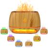 3-in-1 Himalayan Salt Rock Scent Diffuser, Ultrasonic Essential Oil Diffuser, Simulation Flame Humidifier, Colorful Light Mist Diffuser, Wood Grain Aroma Diffuser 200ml view 1